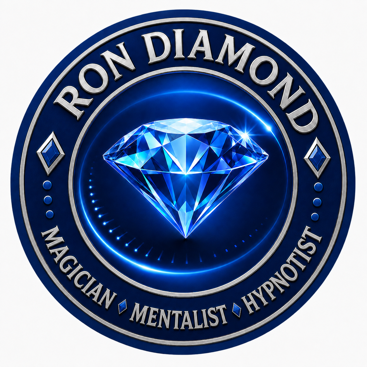 Ron Diamond commemorative poker chip — Diamond side